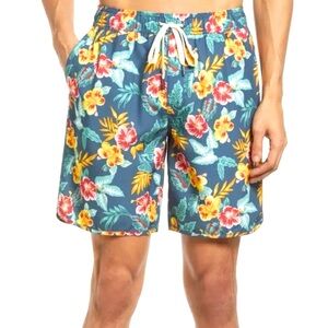 Fair Harbor Men’s Tropical Nights Floral Swim Shorts Size Large NWOT